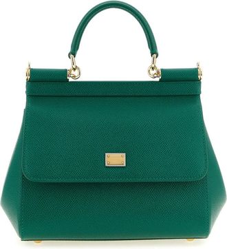 Dolce & Gabbana Green Sicily Small Satchel