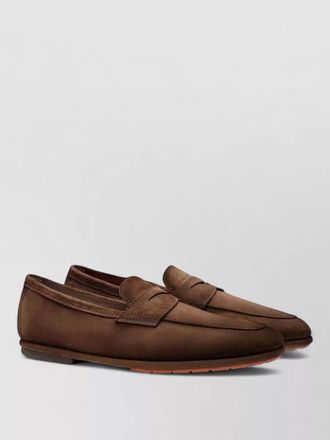 Santoni carlo driving loafer penny strap rubber sole