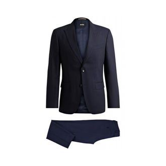 HUGO BOSS Heren, Pakken, Blauw, Maat: L Wol