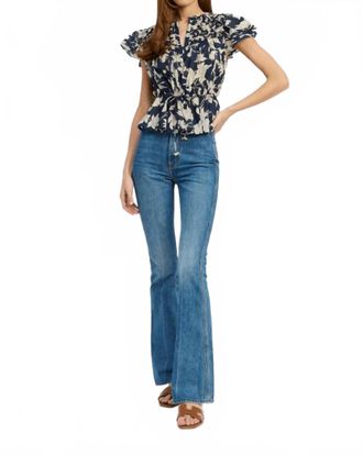 En Saison Madeline Twist Blouse In Floral