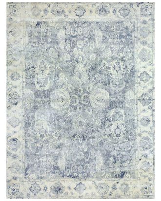 Exquisite Rugs Discontinued Exquisite Rugs Cassina Hand-Loomed Bamboo Silk & Cotton Light Silver Area Rug