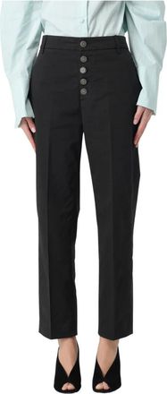 Dondup Mima Straight Broeken - Dames - Straight fit broeken - Zwart - W27 - Broeken