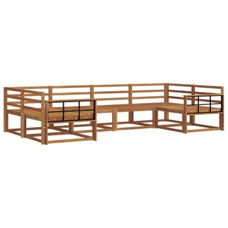vidaXL Conjunto De Sof&aacute;s De Exterior 6 Pcs Natural Vidaxl