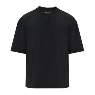 Emporio Armani T-shirt met ronde hals - Heren - T-shirts - Zwart - S - Tops