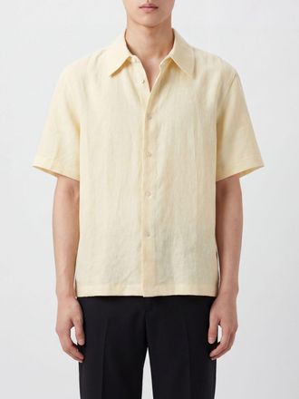 S&eacute;fr Camicia da bowling in lino e cotone