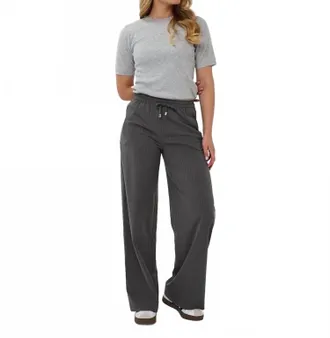 Esqualo Tessina Rib Short Sleeve Studs Top In Light Grey Melange
