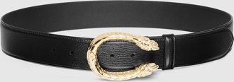 Gucci Dionysus Wide Belt, Black, Leather
