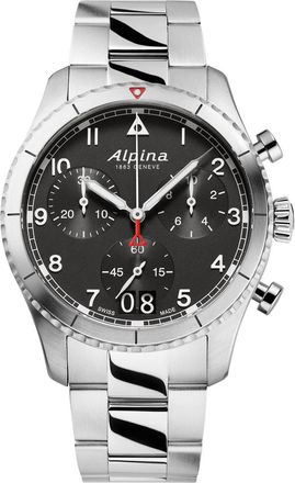 Alpina Startimer Pilot Mens Silver Watch AL-372BW4S26B Stainless Steel (archived) - One Size