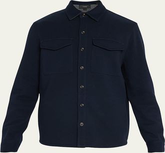 Vince Mens Solid 4-Pocket Shirt Jacket