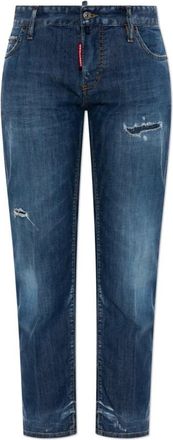 Dsquared2 Jenna Jeans - Dames - Cropped Jeans - Blauw - M - Katoen - Jeans