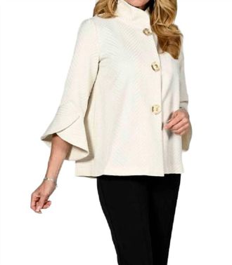 Frank Lyman Design Petal Sleeve Jacket In Cream