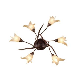 Netlighting (0024 004) Florida Ceiling 6 Light E14 BrownBlack Oxide in Brown