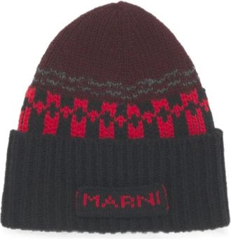 Marni Beanies - Heren - Hoeden - Rood - M - Accessoires