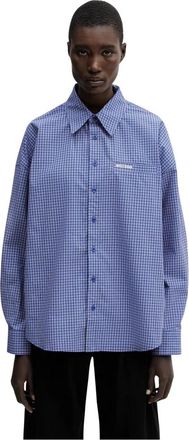 Worst Behavior Tavi Shirt - Dames - Overhemden - Blauw - S - Katoen - Overhemden
