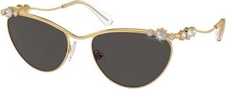 Swarovski SK7017 400487 Womens Sunglasses Gold Size 58