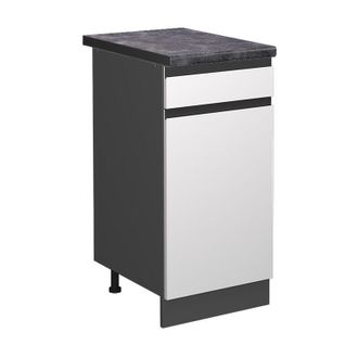 Vicco Mueble Bajo De Cocina R-line, Blanco, 40 Cm, Et Antracita