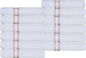 Superior 12-Piece Turkish Cotton Washcloths in Tea Rose at Nordstrom Rack