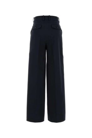 Bottega Veneta Midnightblue Exterior: Wool Cotton Pantaloni Trousers