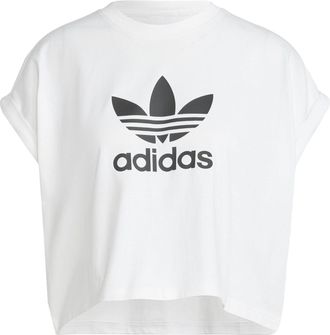 adidas (WMNS) adidas Adicolor Classics Short Trefoil T-Shirt Asia Sizing White Black IC5467