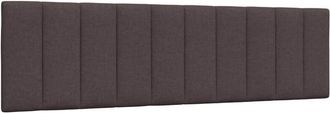 vidaXL Cabecero De Cama Acolchado Hanko Tela Marr&oacute;n Oscuro 180 Cm Vidaxl