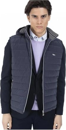 Harmont & Blaine Gewatteerd technisch nylon bodywarmer - Heren - Bodywarmers - Blauw - XL - Nylon - Jassen