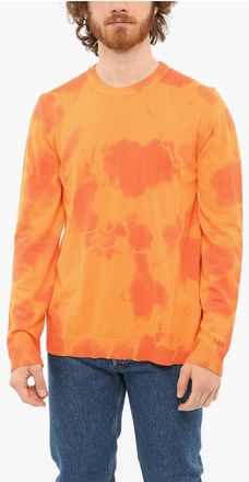 Woolrich Long-Sleeve Crewneck T-Shirt WAVE With Tie-Dye Print size Xxl