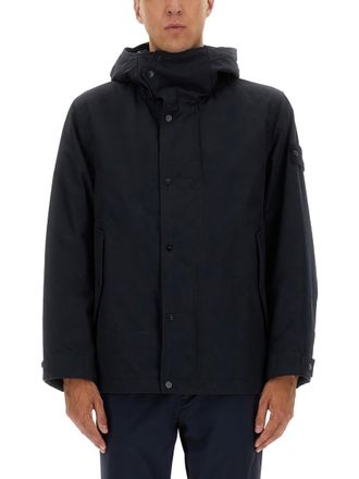 Stone Island Dark Blue Solid Hood Jacket