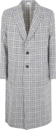 Thom Browne Unconstructed Elongated Coat Check Hunting Tweed