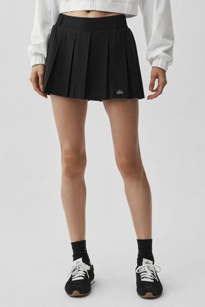 Alo | Rally Tennis Skirt in Black, Size: Medium