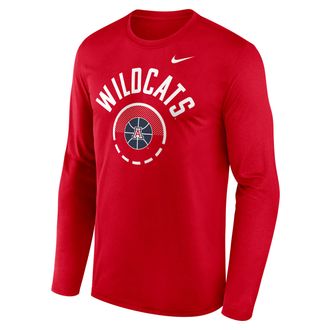 Nike Arizona Courtside Nike Mens Dri-FIT College Long-Sleeve T-Shirt in Red | 02TJ65NUAN-FFP
