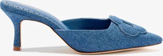 Larroude Womens Flora Pumps In Denim