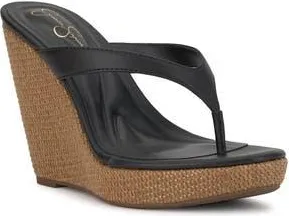 Jessica Simpson Jyseta Platform Wedge Flip Flop in Black 03 at Nordstrom Rack, Size 9