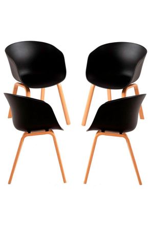 Regalos Miguel Packs Sillas Comedor - Pack 4 Sillas Hema - Negro
