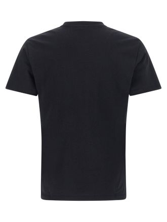 Versace Logo-Embroidered Cotton T-Shirt - Black