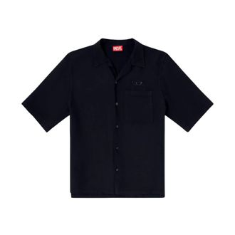 Diesel Short Sleeve Shirts, male, Black, Size: XL Camicia S-Brack