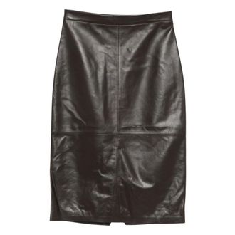 Antonelli Rokken, Dames, Bruin, L, Leer, Kinder Minigonna