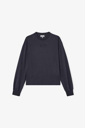 Ganni Mixed Essential Basic Long-sleeve - Size S Organic Cotton