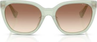 Ralph Lauren 56mm RA5330U Gradient Butterfly Sunglasses in Milky Green/light Brown at Nordstrom
