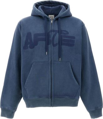 Arte Light Blue Sunfade Heavyweight Cotton Zip Hoodie
