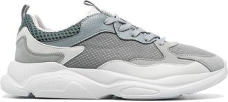 HUGO BOSS panelled low-top sneakers - men - Polyurethane/Rubber/Fabric/Fabric - 44 - Grey