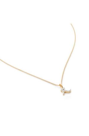 Monica Vinader Diamond Alphabet Pendant Necklace in 18Ct Gold Vermeil Sterling R at Nordstrom
