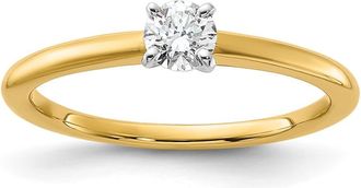Diamond2Deal 14k Gold Lab Grown Diamond Engagement Ring 1/4Ct Clarity- VS Color- D-E