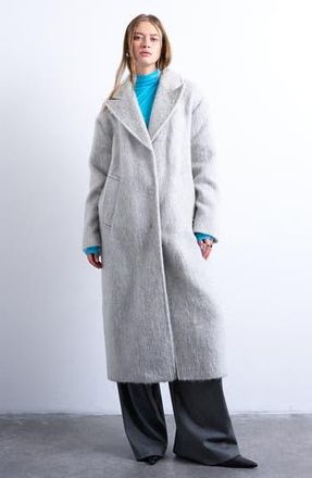 Topshop Oversize Coat in Grey at Nordstrom Rack, Size X-Small