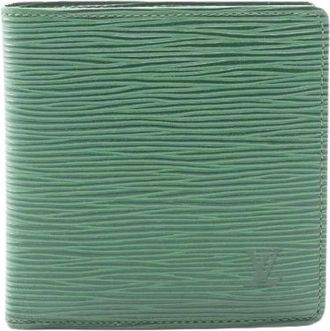 Louis Vuitton Pre-owned Wallets, female, Green, Size: ONE SIZE Pre-owned Porte Billets Cartes Credit Monnaie Leather Wallet