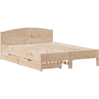 vidaXL Bed Frame without Mattress 160x200 cm Solid Wood Pine Vidaxl