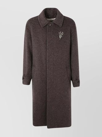 Golden Goose wrinkled virgin wool single breasted coat