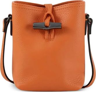 Longchamp Borsa a spalla Le Roseau in pelle - Arancione