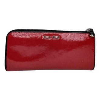 Miu Miu Pre-owned Leather Wallet - Dames - Vintage Accessoires - Rood - ONE Size - Leer - Vintage
