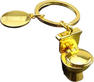Generic Toilet Keychain Metal Pendant Keyring Funny Handbag Key Holder Novelty Gift for Birthday Christmas Weddings Practical Key Organizer for Men Women Teen