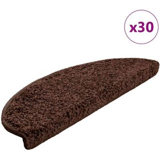 vidaXL Tappetini per Scale 30 pz Marrone 65x21x4 cm - Vidaxl
